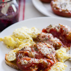 Baked Tomatoes with Parmesan Cheese & Fresh Herbs