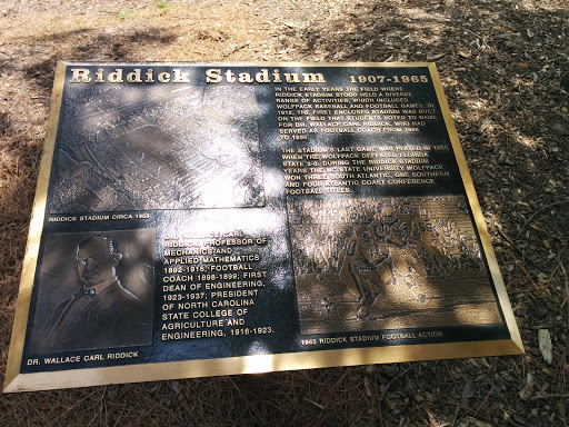 Riddick Stadium Plaque
