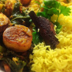 Kale, Potato and Aubergine Vindaloo