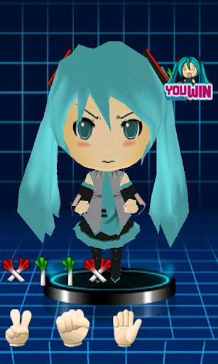 3D Miku finger-guessing game