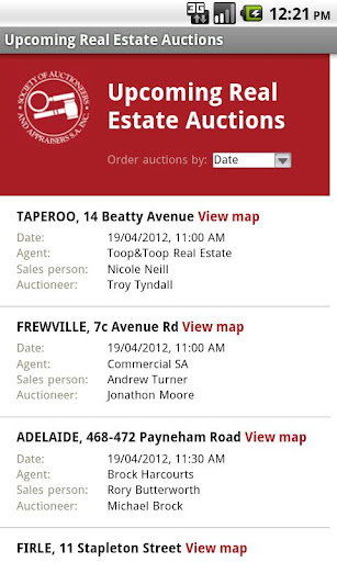 Upcoming Real Estate Auctions