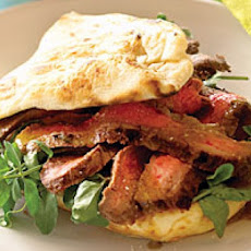 Crazed Mom's Easy Steak and Garam Masala Naan-wiches