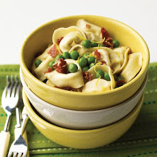 Lemony Tortellini with Peas and Prosciutto