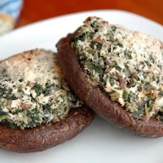 Portobello Mushrooms Stuffed with Spinach and Goat Cheese