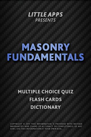 MASONRY FUNDAMENTALS QUIZ