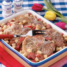 Rhubarb Pork Chop Bake