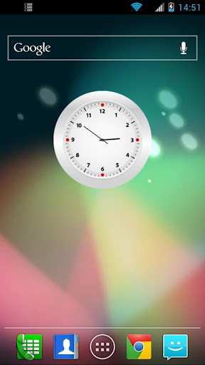 Simple White Clock Widget