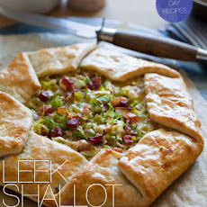 Caramelized Leek Shallot and Pancetta Galette