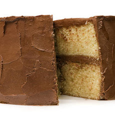 Moist Yellow Cake with Bittersweet Chocolate Frosting Recipe