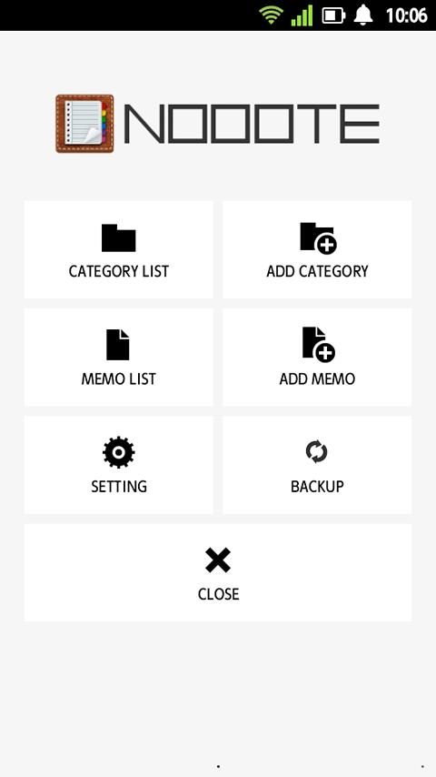 Android application Simple memo pad - Nooote screenshort