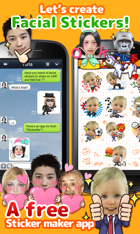 Android application StickerMe Free Selfie Emoji screenshort