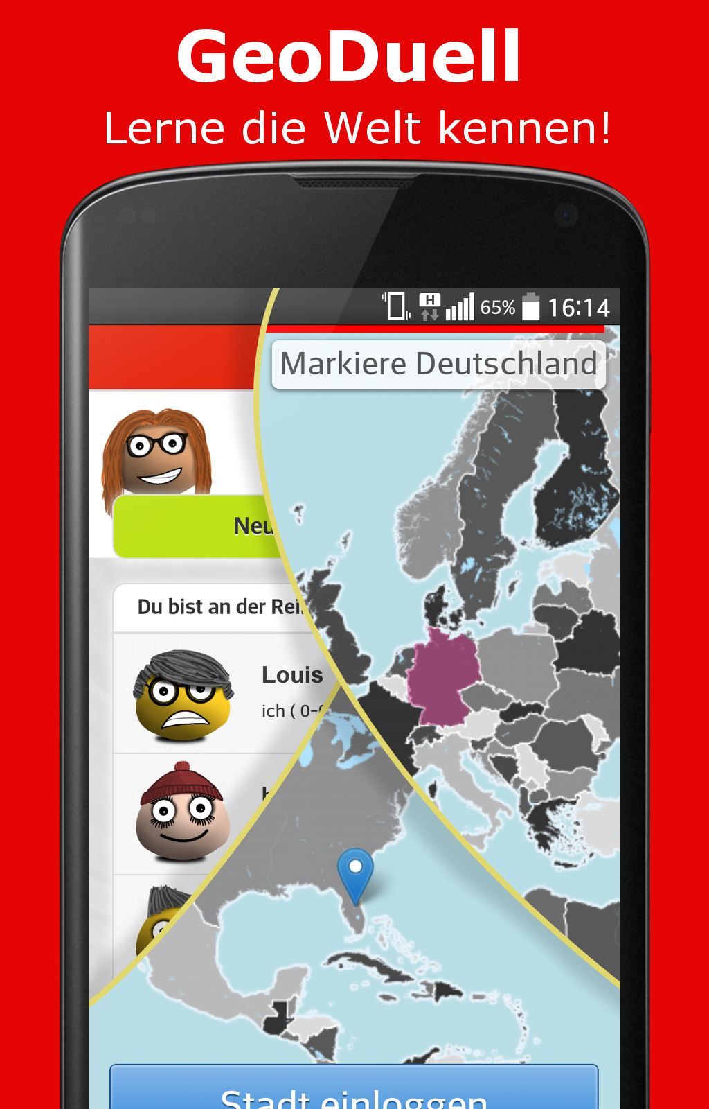 Android application Geo Duell PRO+ screenshort