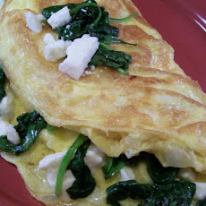 Spinach and Feta Omelet (Low Carb)