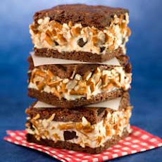 Sweet & Salty Brownie Ice Cream Sandwiches