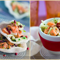 Gingered Salmon Tartar with Radish and Green Apple