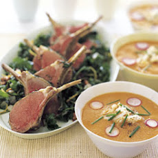 Chilled Indian-Spiced Tomato Soup with Crabmeat