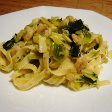 Leeky Linguine With Shrimp