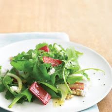 Rhubarb Salad with Goat Cheese