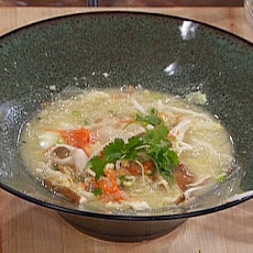 Egg Drop Shrimp Noodle Soup