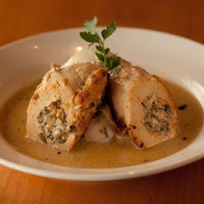 Feta and Bacon Stuffed Chicken with Onion Mashed Potatoes