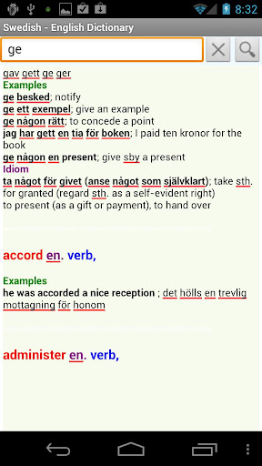 Swedish English Dictionary