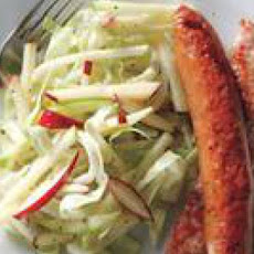 Chicken Sausages with Cabbage-Apple Slaw