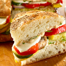 Balsamic Basil Roasted Vegetable Sandwich