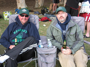 Chaos Footbag: Kenny and Randy are in the beer bracket - doh!
