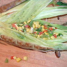 Aztec Corn BBQ'd in Husks