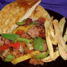 Smoked Sausage, Bell Peppers and Tomatoes