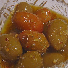 Marinated Green Olives - Chakistes Kibrisli Style