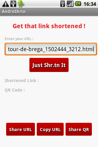 AndroShrtn URL Shortener