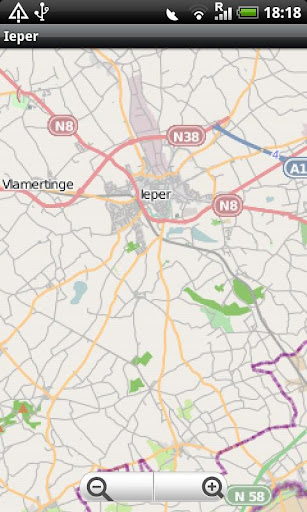 Ieper Properinge Street Map