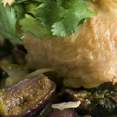 Braised Chicken with Cilantro, Lemon and Dried Figs