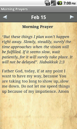 Morning Prayers Devotional
