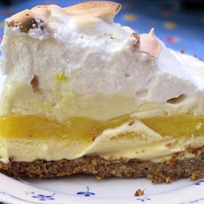 Lemon Meringue Ice Cream Pie in Toasted Pecan Crust