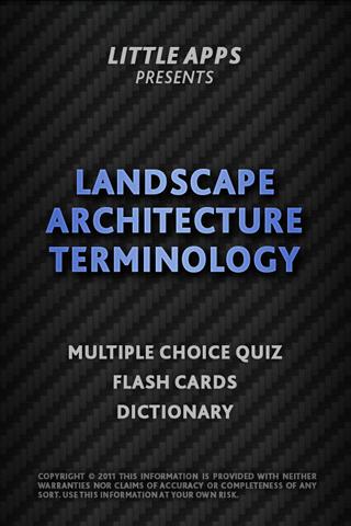 LANDSCAPE ARCHITECTURE TERMS