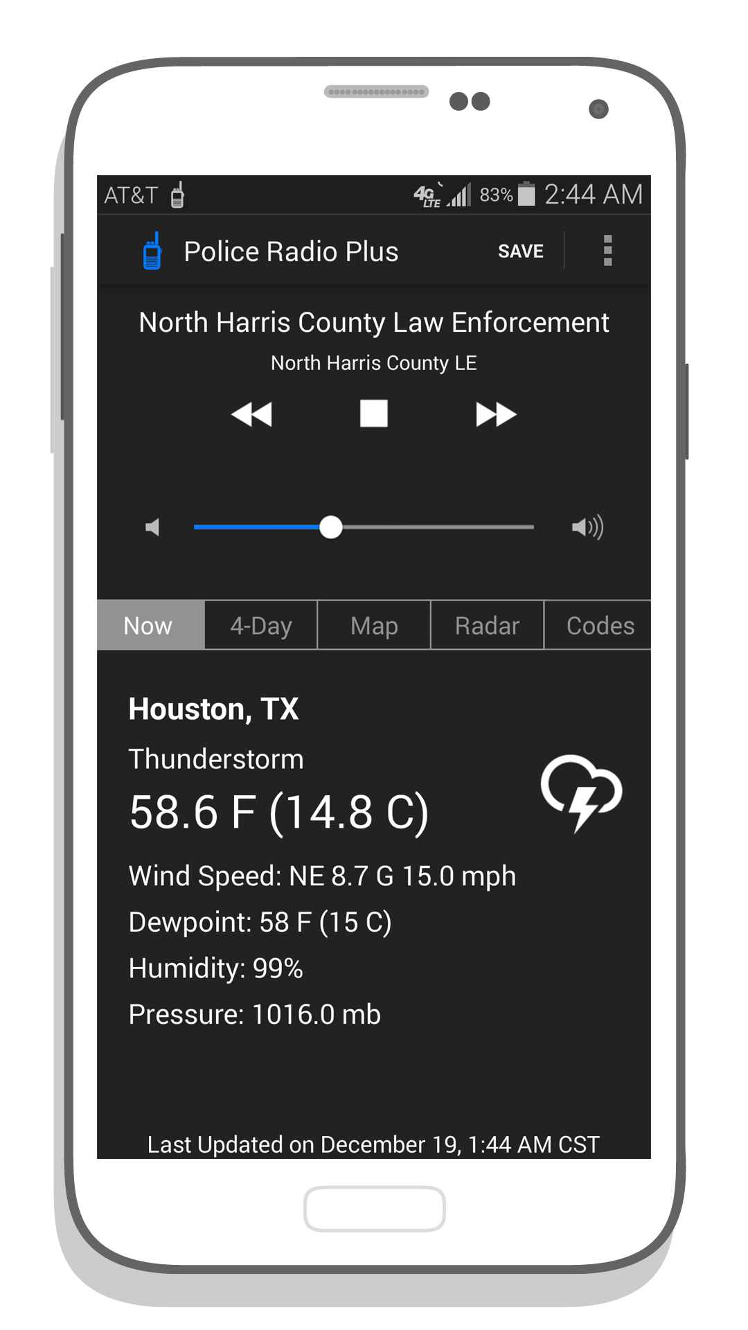 Android application Police Scanner Radio Plus screenshort
