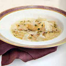 Butternut Squash Ravioli in Cider Broth
