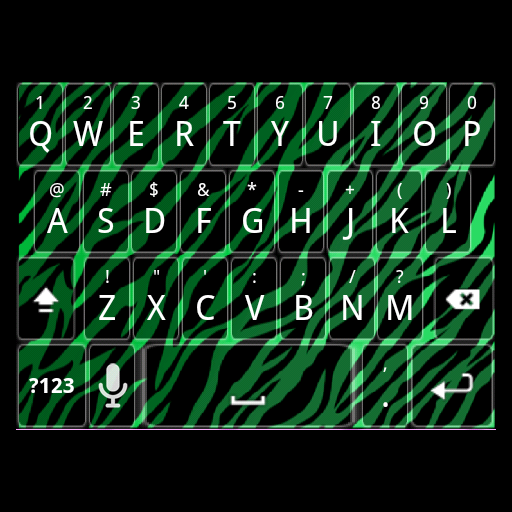 Green Zebra Keyboard Skin LOGO-APP點子