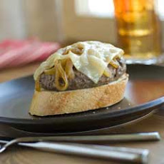 Open-faced French Onion Soup Burgers