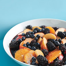 Red-Wine-Macerated Peaches, Berries, and Oranges