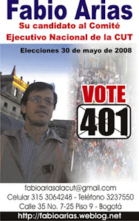 Fabio Arias Candidato Comité Ejecutivo CUT Nacional
