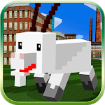 Cube City: Blockhead Goat 3D Apk