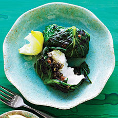Grilled Halibut, Lettuce, and Tapenade Bundles