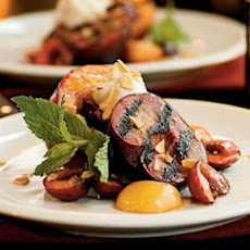Grilled Nectarines and Plums with Vanilla Bean Syrup