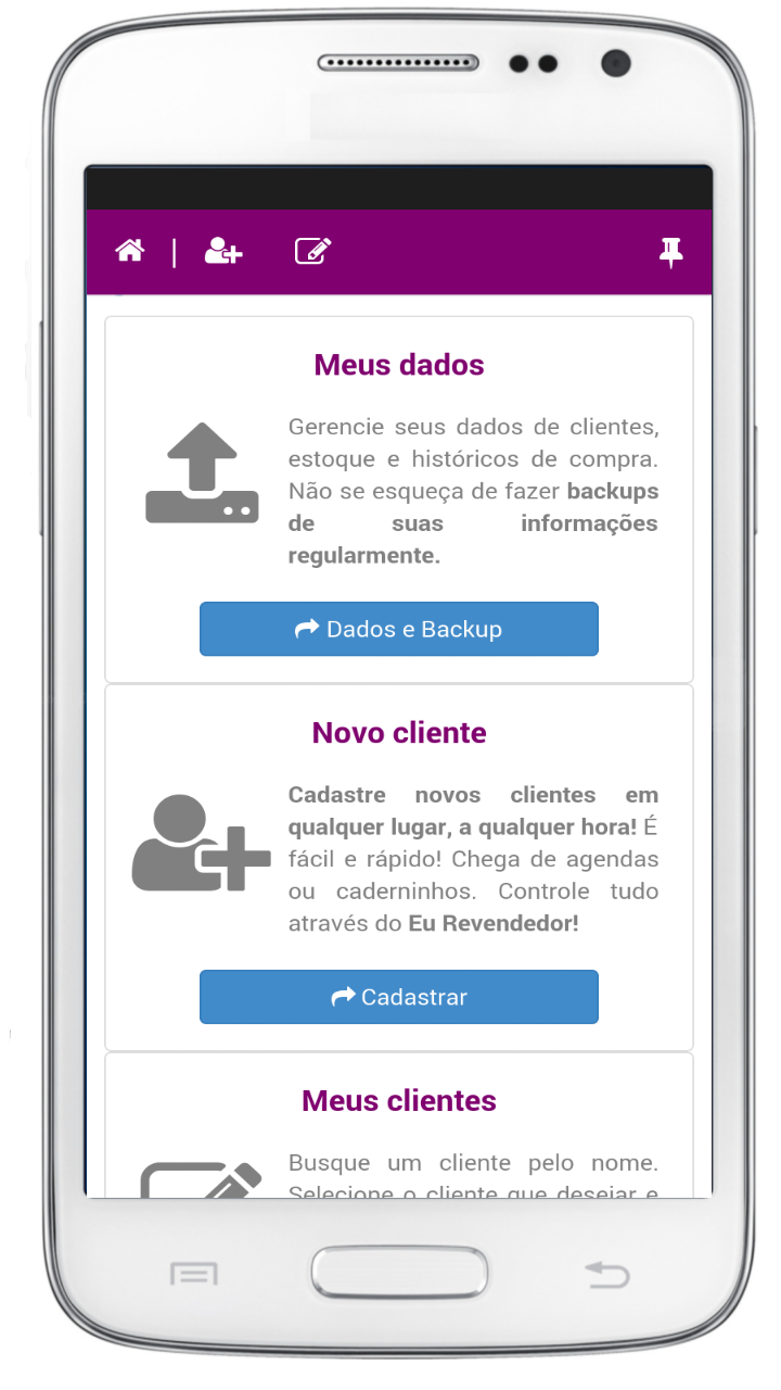 Android application Eu Revendedor Pro screenshort