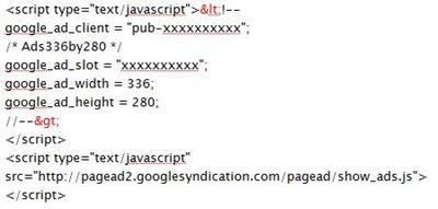 Modified Google Adsense javascript code