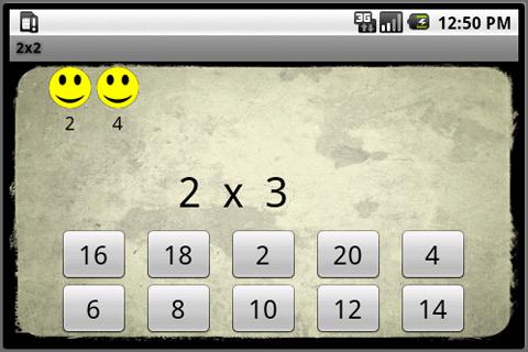 2x2 Multiplication Tables