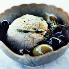 Goat Cheese with Olives, Lemon, and Thyme Recipe